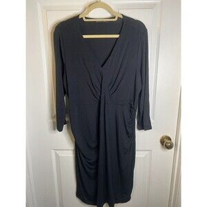 Colleen Lopez Back V-neck 3/4 Sleeve MIDI Dress Size XL NWOT